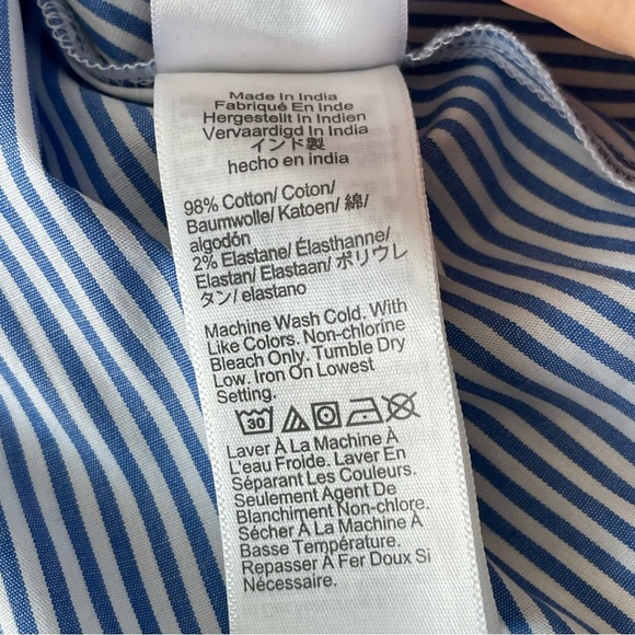 New! J. Crew button shoulder Top blouse stripe blue white 47281 - Picture 13 of 13